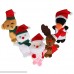 JZH Christmas Santa Claus Deers Snowman Finger Puppets Soft Plush Dolls Baby Educational Props Storytelling Toys Christmas Series B07JGMHKPQ